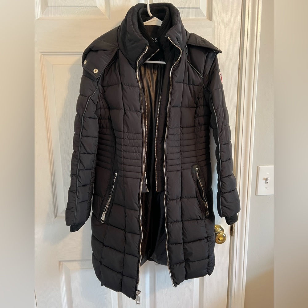 Guess brand women long down jacket